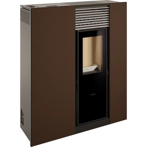 BRICOSOL ESTUFA DE PELLETS GENESIS STEEL 10 MARRON VINTAGE DE FERLUX (1/4)