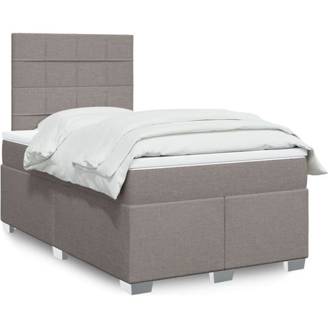 Boxspringbett mit Matratze Taupe 120x200 cm Stoff