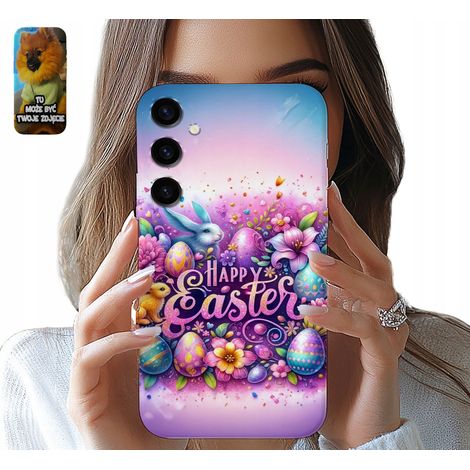 Custodia per Samsung Galaxy S24 con coniglietto pasquale, uovo di agnello e vetro (1/5)