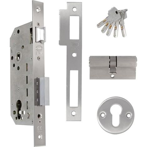 AMIG  Serrure encastrée  340  50/85  Acier  Chromé mat (1/5)