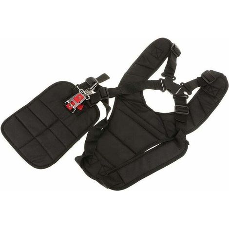 Harnais à Double Bandoulière pour Débroussailleuse Tondeuse, Débroussailleuse Tondeuse Husqvarna Echo, Noir (1/5)