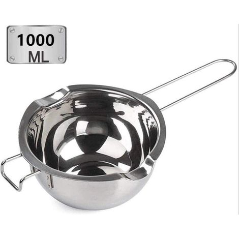 Casserole bain-marie inox 18/8 1000 ml pour beurre, chocolat, sucre, fromage