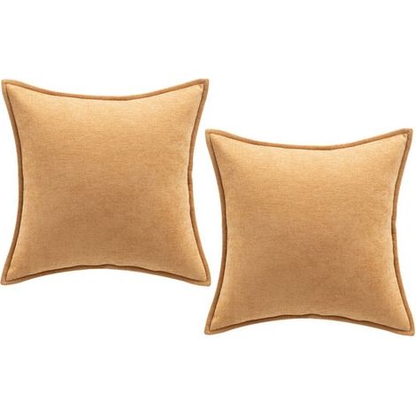 Juego de dos fundas de cojín de chenilla, ideales para sofás y dormitorios, de 40x40 cm, color verde (relleno no incluido). (1/5)