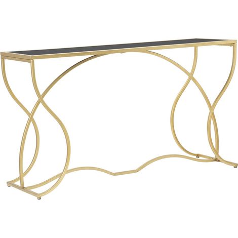 Consolle Sunshine in ferro, MDF e vetro specchio – 130 x 40 x H 75 cm