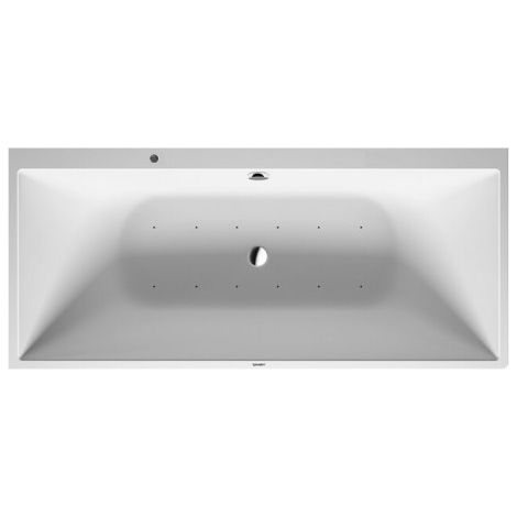 Duravit DuraSquare DuraSquare DuraSolid A 1800x800mm angle gauche avec deux inclinaisons arrière, couvercle sans couture, cadre, drain et trop-plein, Airsystem - 760427000AS0000