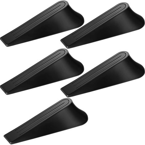 Cinco topes de puerta de goma engrosada para un mejor agarre, duraderos y adecuados para una variedad de superficies de suelo, incluyendo baldosas, parquet y moqueta, lo que los hace ideales para... (1/5)