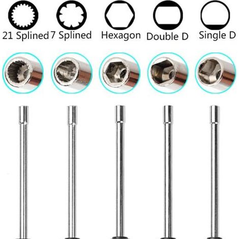 Ensemble de tournevis de réglage de carburateur (10 pièces) compatible avec outil de réparation de carburateur pour tondeuse avec diverses formes de dents. (1/5)