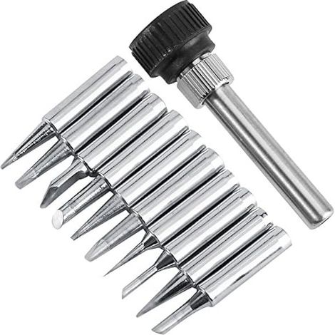 soudage Paquet de 10 Pièces 900 M-T Pointes de Fer à Souder en Cuivre sans Plomb pour Kits d'Outils Station de Reprise pour 936, 937, 938, 969, 8586, 852D Rempl ement cessoirevelleman panne velleman+ (1/5)