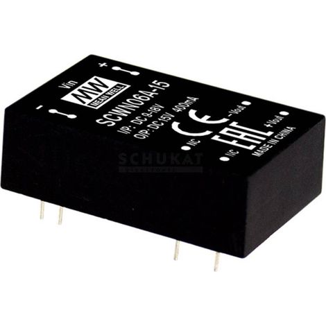 MEAN WELL SCWN06A-05 Modulo convertitore DC / DC 1 A 6 W Num. uscite: 1 x Contenuto 1 pz.
