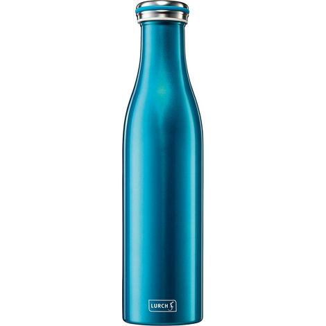 Bouteille isotherme Lurch en acier inoxydable 0,75 l bleu marine perle