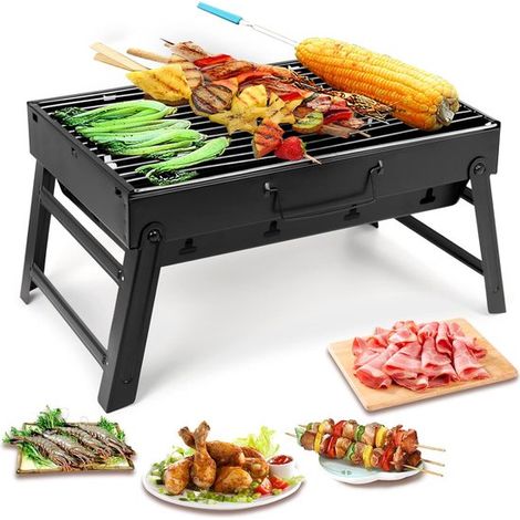 Parrilla de carbón plegable para camping y picnics – Parrilla de barbacoa ligera (1/5)