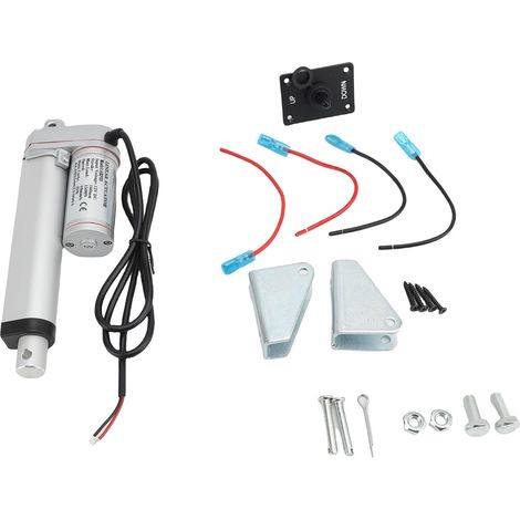 GARRYFIZH Actionneur électrique linéaire automatique compact et silencieux de 1500 N de poussée pour la domotique et les appareils extérieurs, 100 mm / 3,94 pouces (1/2)