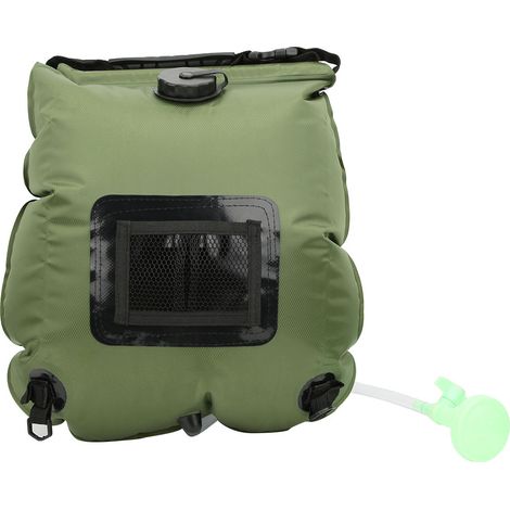 Sac de douche solaire portable de 20 L avec chauffage d'eau chaude pour le camping, la randonnée, la plage et les voyages (1/5)