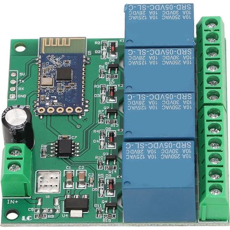 4-Kanal-Bluetooth-Relaismodul mit Fernbedienung und starker Störfestigkeit für Smart Homes