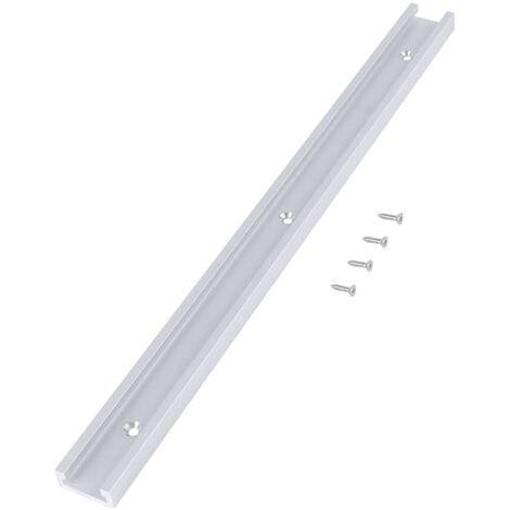 Rail en T de 400 mm en alliage d'aluminium avec vis autotaraudeuses pour le travail du bois (1/5)