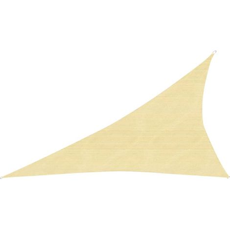 Voile d'ombrage, Protection Solaire, pour Jardin Terrasse Extérieur, 160 g/m² Beige 3x4x5 m PEHD OIB1446E (1/5)