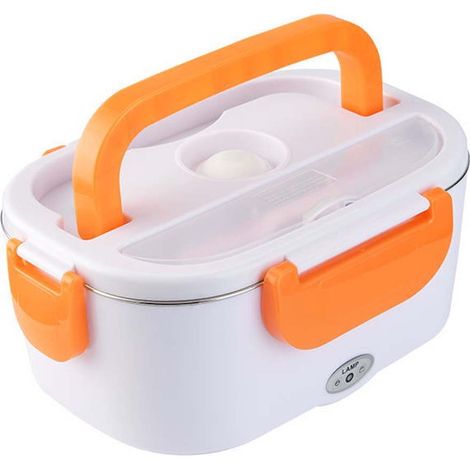Portapranzo elettrico - Contenitore per il pranzo per adulti - Acciaio inossidabile - Scomparti multipli - 220V+12V - Contenitore riscaldato - Riscaldamento senza acqua 3 in 1