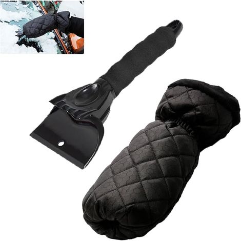 Grattoir à Glace avec Gant raclette Pare Brise,Doublure chauffante (1/5)