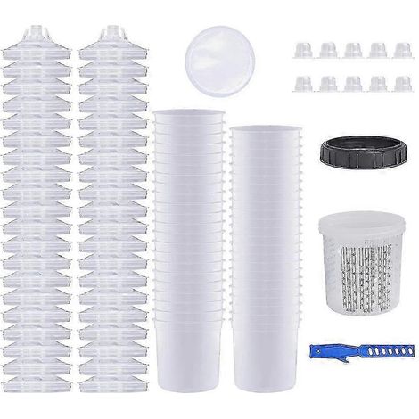 Godets jetables pour pistolet à peinture HVLP, kit de pistolet à peinture automobile pour apprêt, couche de finition et base. (1/5)