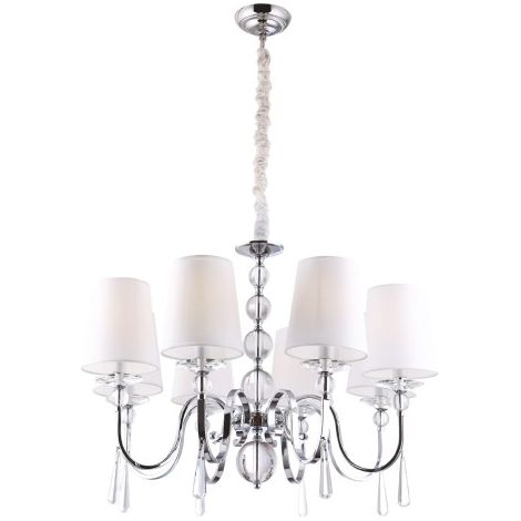 Lampadario Charlotte glamour 8 luci E14 cromo Maxlight