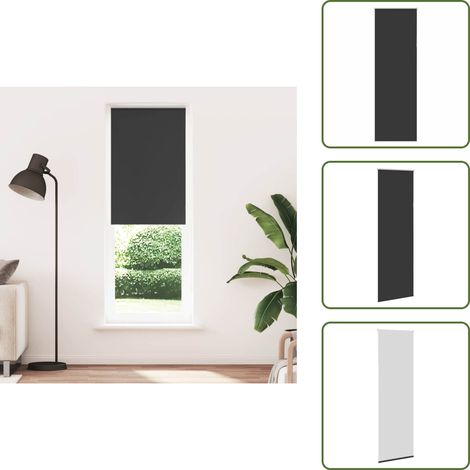 The Living Store Verdunkelungsrollo Schwarz 70x210 cm Stoffbreite 65,7 cm - Sichtschutz (1/5)