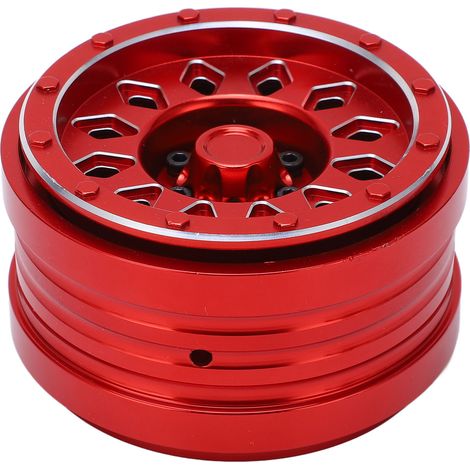 Jante de roue RC 2,9 pouces en aluminium métal pour Jeep JLU Wrangler 1/6 Voiture de Crawler RC Rouge (1/5)