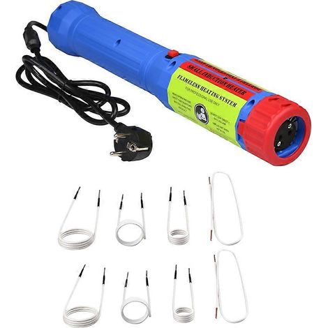 Mini chauffage à induction magnétique sans flamme 1300 W avec 8 zones de chauffe portables pour l'extraction de boulons de voiture, outil de réparation L EU 220 V (1/5)