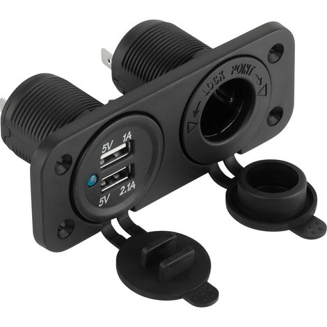 Cargador USB para coche Peiying con montaje, 3100 mA, 2 puertos. (1/3)