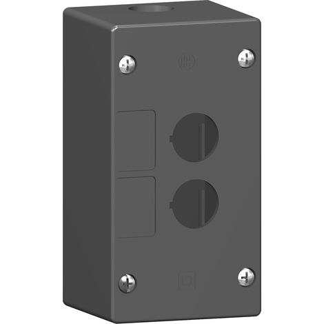 Pulsantiera vuota ambienti aggressivi - nero - 2 fori - 2 fori - XALG02