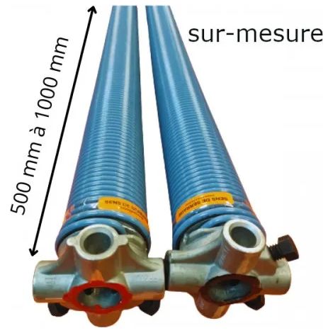 Gefradis – Ressort de torsion sur-mesure pour porte de garage – Acier poudré haute qualité – Diamètre intérieur 51mm – Prêt à installer avec mandrins assemblés