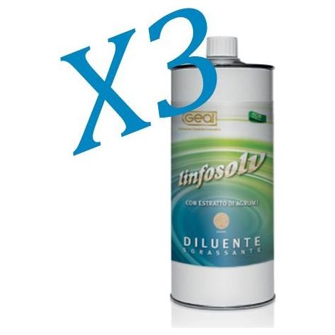 Diluente sgrassante Pulitore Rigenera le superfici 3X1L Geal LINFOSOLV