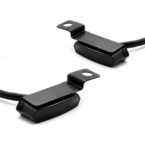 1 Paire de clignotants LED universels, clignotant d'embrayage de frein de guidon fluide, mini clignotant de moto, noir (1/4)