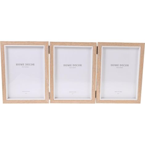 Cadre Photo Pliable Décoration de Fête en Bois Beige Cadre Rectangulaire Rustique Chic pour Bureau et Maison et Affichage Bureau (1/5)