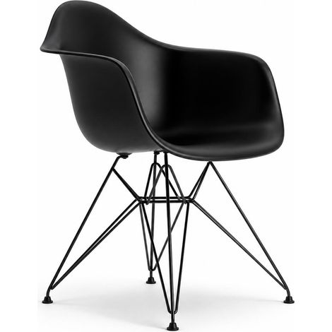 ORION91oficial® - Sillón ALTAIR Edición Limitada, Negro, Patas en Negro , Asiento Polipropileno 67x57,5x82,5 cm, Comedor - Oficina - Salón - Teletrabajo - Cocina - spaziOrion91 - Unidad (1/5)
