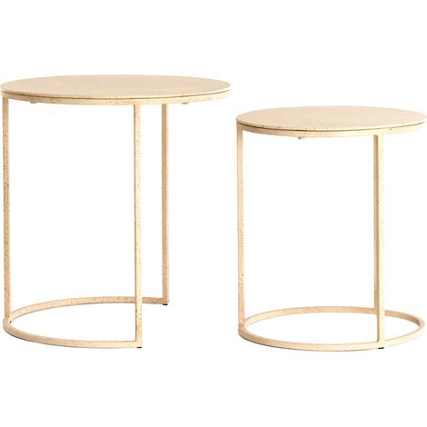 Light & Living Beistelltischset SADAR Sand mit hellbraunen (1/4)