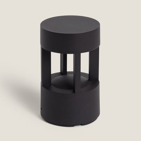 LED-Mauerleuchte Außen 7W Aluminium 14cm Mokka Schwarz