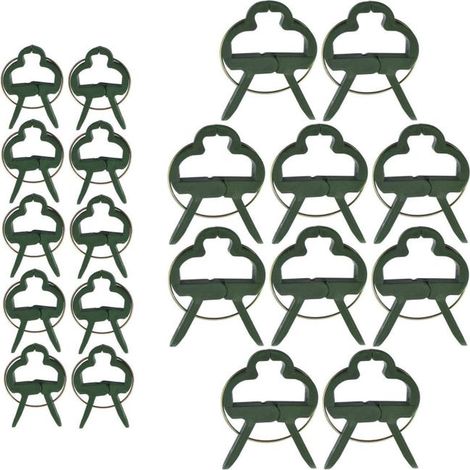 60 pinzas para plantas trepadoras, pinzas para tomates, pinzas para fijar plantas, pinzas para atar tomates (2 tamaños) (1/5)