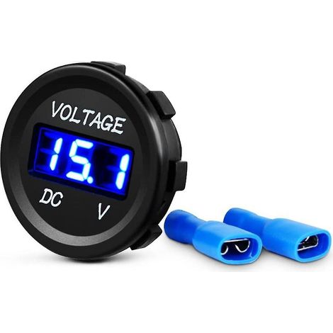 Voltmètre numérique à affichage LED 12 V CC pour bateau, véhicule marin, moto, camion A (1/5)