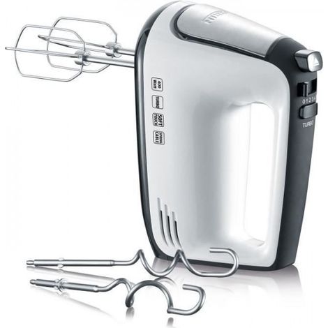 Batteur Fouet Electrique SEVERIN HM3830 - 5 vitesses + fonction turbo, 1 600 tours/min, 2 fouets et crochets inox (1/5)