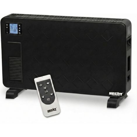 HECHT 3623 Radiateur électrique 2300 W Thermostat 5-37°C Télécommande Minuterie 24h Écran LCD Noir (1/5)