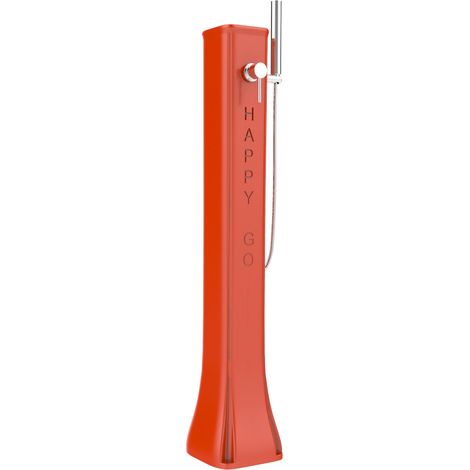 Doccia Solare da Giardino 23L Miscelatore e Doccetta Mobile Arkema Happy Go Arancio (1/5)