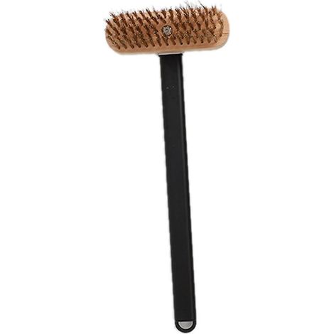 Brosse à pizza en cuivre, grattoir en laiton, brosse de nettoyage pour four et gril domestique avec manche en aluminium de 40 cm (1/5)