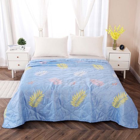 Couette Fraîcheur Double Face - Fibre Fraîcheur - 150 x 200 cm - Pour Été et Toutes Saisons - 1 Pièce (1/3)