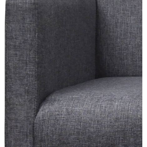 Banc d'intérieur,Banc avec coussin rembourré tissu hévéa gris foncé CFW65473 (1/5)