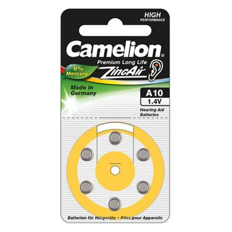Camelion  A10/DA10/ZL10  Celdas de aire de zinc  6 unidades (1/2)