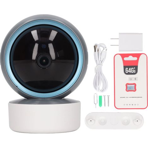 Caméra de surveillance sans fil 1080P HD, suivi automatique, visionnage WIFI à distance, sécurité domestique, prise US 100-240V, caméra IP avec détection de mouvement, surveillance en temps réel, qual (1/5)