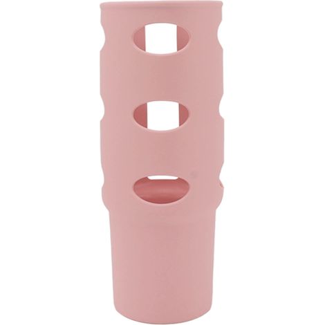 Fascia antiscivolo avvolgente per tazze da 887 ml (30 oz) con protezione in silicone rimovibile per l'acqua, colore rosa chiaro. (1/5)