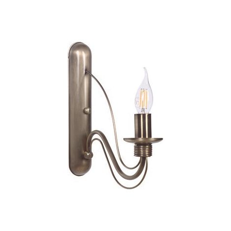Aplique de pared, metal , sin pantalla, 12x30x29, casquillo E 14 Max 60 W