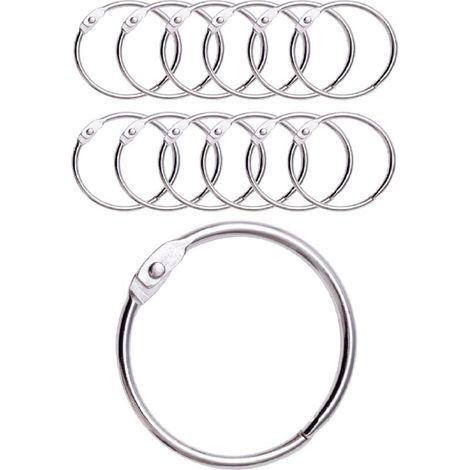 12 Duschvorhangringe mit Metallhaken, 50 mm, geeignet für Duschvorhänge (1/4)