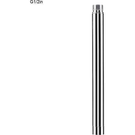Accessoire de salle de bain : tube d'extension de douche rond de 8 pouces en acier inoxydable 201 chromé (1/5)